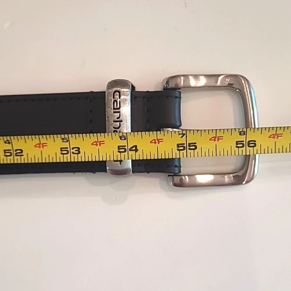 Carhartt Leather Genuine Leather Belt Debossed Brand Logo Adjustable Size 48
